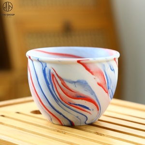 Factory Direct Sales Coffee Shop Restaurant Used 150ml Espresso <strong>Cup</strong> Ink Spilt Ceramic Kung Fu Tea <strong>Cup</strong> - Product Image 5