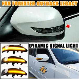 ไฟเลี้ยวแบบไดนามิก,ไฟ LED มีปีกข้างมองหลังสะท้อนแสงไฟกระพริบสำหรับ Subaru Forester Outback Legacy Tribeca - Product Image 3