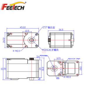 12V 30KG Servo RC intelligente ad alta coppia con Kit staffa servomotore cambio completo in metallo con Feedback per braccio Robot fai da te PTZ - Product Image 5