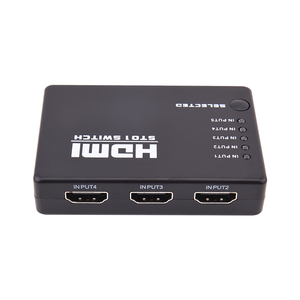 Interruptor HDMI 5 en 1 de salida, Selector de 5 puertos HDMI con Control remoto IR para HDTV, ordenador, reproductor de DVD, productos personalizados, 1080P