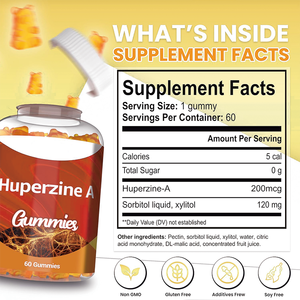 Superfood Huperzine un supplemento Gummies integratori cerebrali per la memoria e la messa a fuoco supporta la funzione cognitiva - Product Image 3