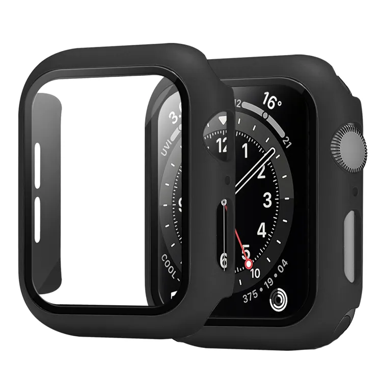 Coolyep montre anti-rayures 9 8 7 6 étui avec protecteur d'écran 40mm 41mm 42MM 44MM 45mm étui rigide pour Apple iWatch