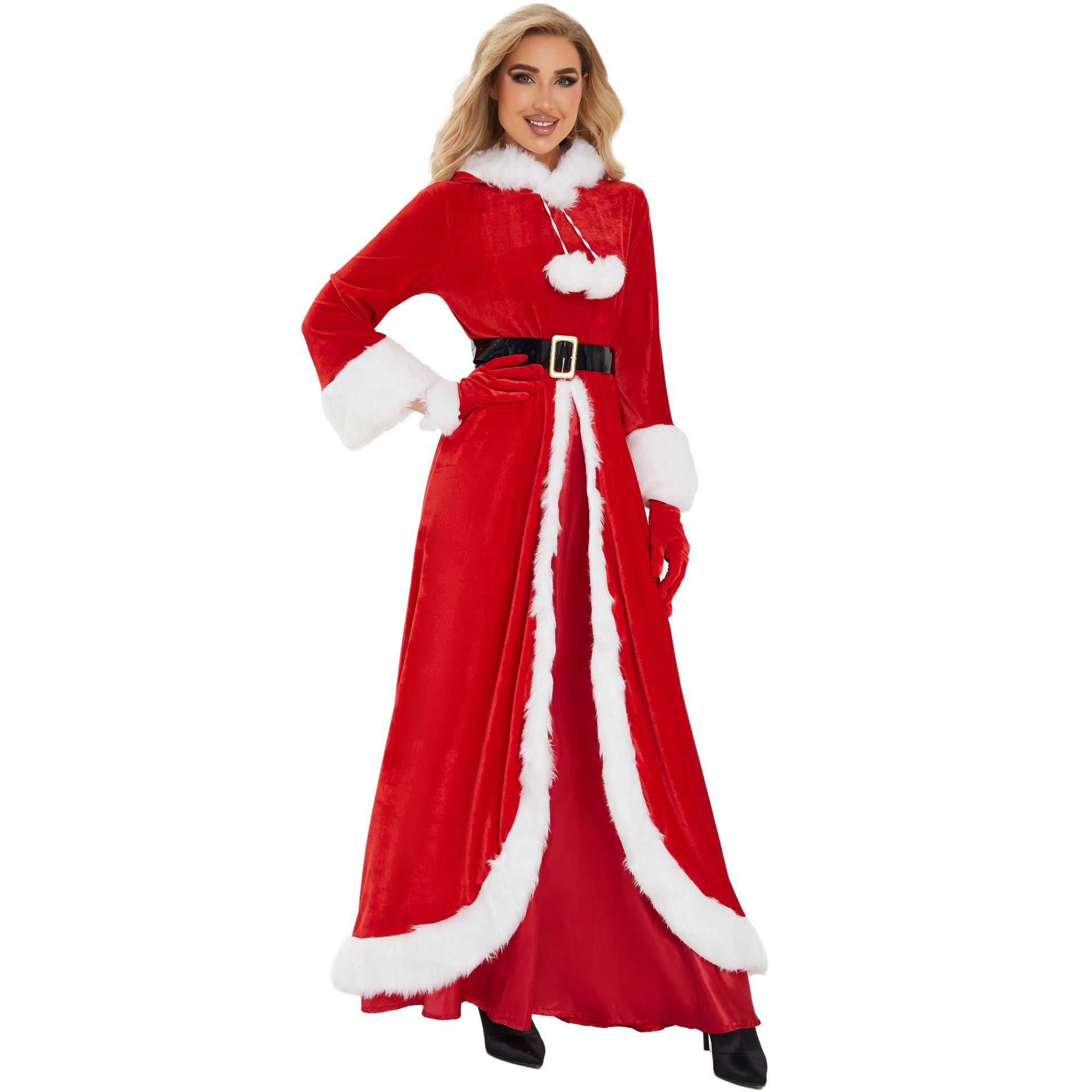 red Content(dress, gloves, belt)