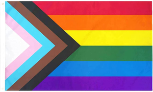 ธง Lgbtq สีรุ้งพร้อมธงไฟเบอร์กลาสธงเกย์แบบมีความก้าวหน้า3X5FT พร้อมธง - Product Image 3