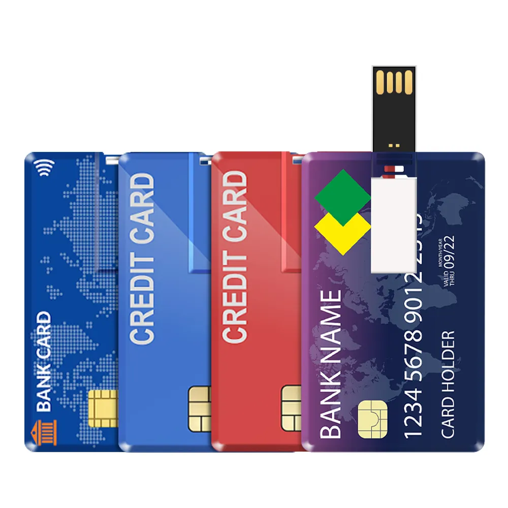 卸売スリムビジネスATMカードUSBフラッシュドライブ1GB2GBフォトカードを印刷USBスティック128MB8GB 16GB 32GBフラッシュディスク