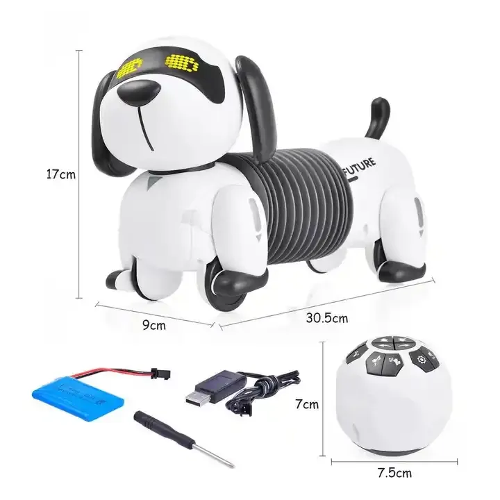 Hot sale RC Robotic Stunt Puppy Electronic Pet Programmable RC Robots Dog with Sound for Kids RC Toys