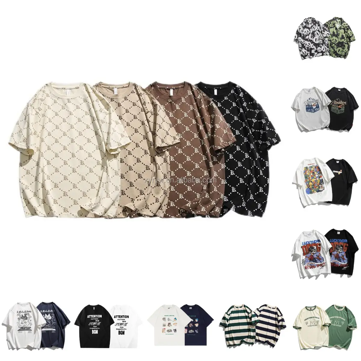 Camiseta boxy personalizada de algodão de qualidade com gola alta e cores confortáveis para homens, camiseta de malha cortada