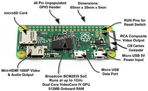 Originale Raspberry Pi Zero 0 W rpi 0 wh v1.3 scheda 512MB RAM wireless wifi pi0 0 w 1.3 1GHz kit CPU pi zero-w - Product Image 5