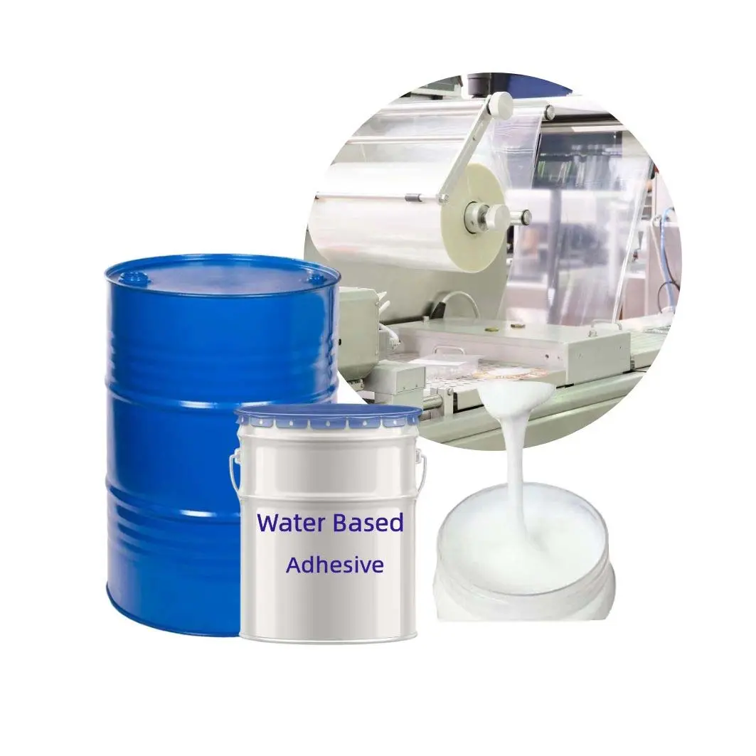 Adesivo per colla liquida per laminazione acrilica a base d'acqua per nastro Bopp adesivo sensibile alla pressione a base d'acqua