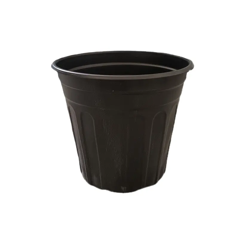 Prezzo di fabbrica vasi da giardino rotondi per esterni vaso da coltivazione per semi di piante da vivaio nero Hard Gallon PE PP Green Flower Grow Pot