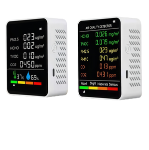 Medidor digital portátil de temperatura y humedad Pm2.5 Detector de sensor ambiental de calidad del aire de dióxido de carbono - Product Image 1
