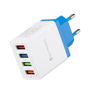 4USBポート充電器3A急速充電ヘッドQCプロトコル3.0携帯電話充電器英国標準ヨーロッパ標準充電ヘッド - Product Image 1