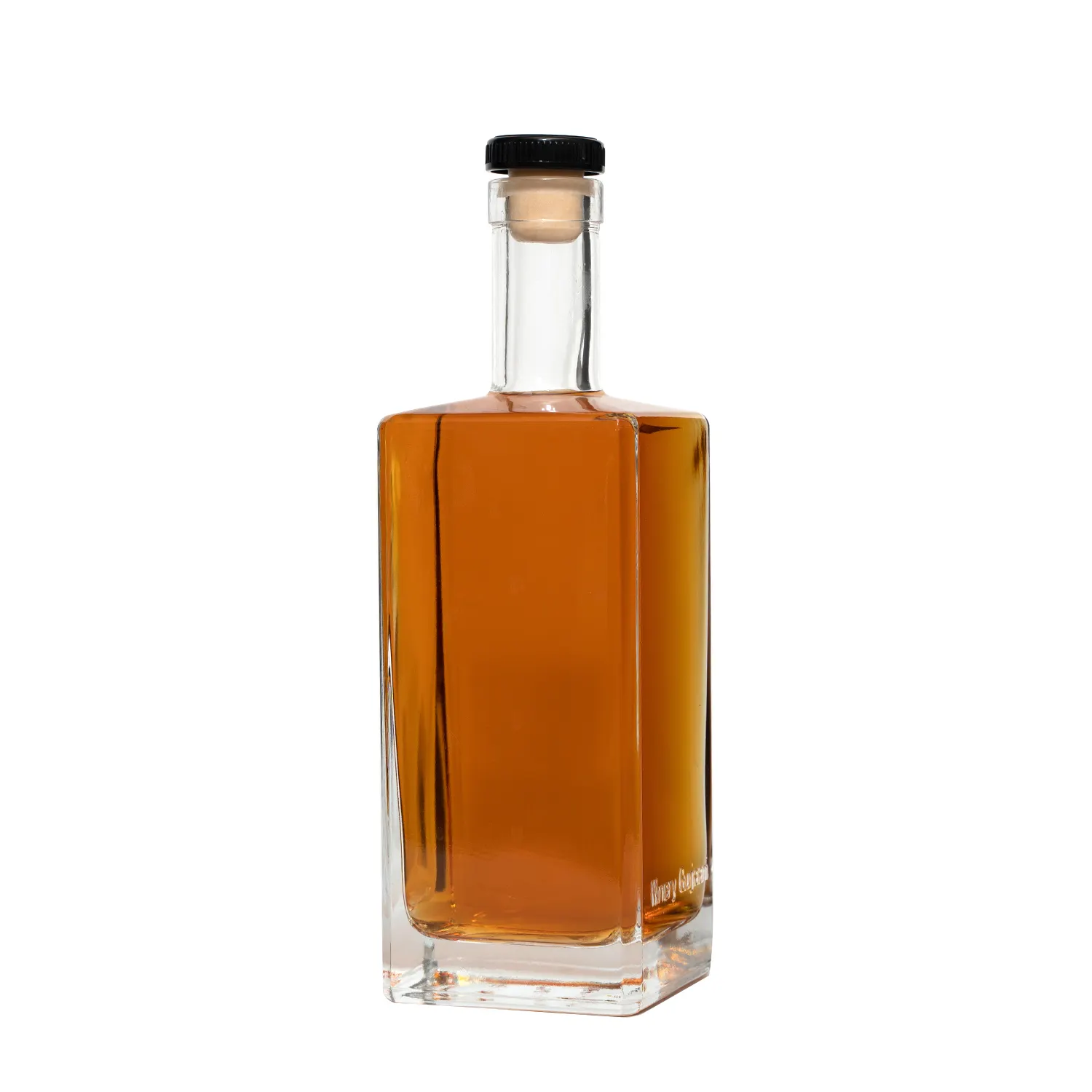 Bottiglia di liquore in vetro dal design unico personalizzato 500ml 750ml vodka whisky gin bottle 700ml bottiglia di vetro all'ingrosso