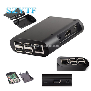 เคสสีดำสำหรับ Raspberry Pi 2 Model B,รุ่น3และ Raspberry Pi B + ฝาครอบกล่องปิด FZ1166
