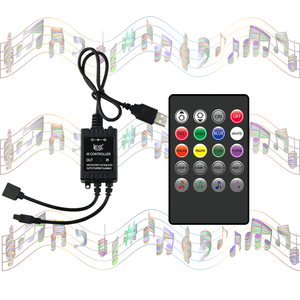 Mini RGB LED Musik controller Dimmer DC 5V-24V 12A 20 Tasten Drahtlose Fernbedienung zum Wechseln der LED-Lichtbänder - Product Image 2