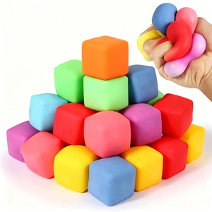 Bán Buôn Giá Rẻ Tùy Chỉnh Sang Trọng Mô Phỏng Cảm Giác Mềm Fidget Vuông Squishy Đồ Chơi Chậm Tăng Căng Thẳng Bóng Ice <span class=keywords><strong>Cube</strong></span> Đồ Chơi - Product Image 1