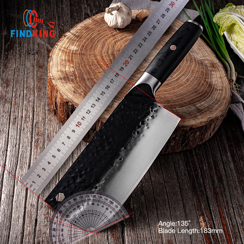 Newest Handmade 2 Pcs Butcher Knife Kitchen Cleaver High Carbon Clad Steel Slicing Knife For Chef Chopping Knife