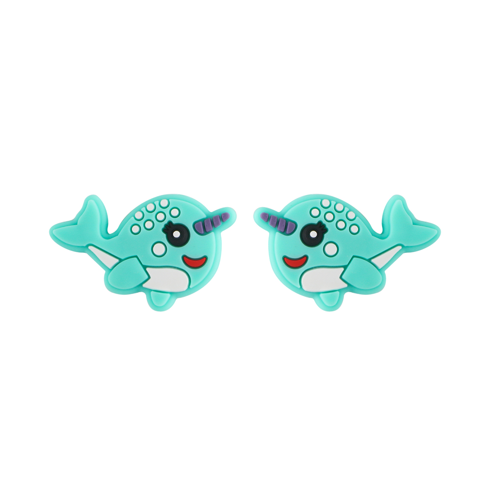 Narwhal ลูกปัดโฟกัส SA239สีเขียวขุ่น
