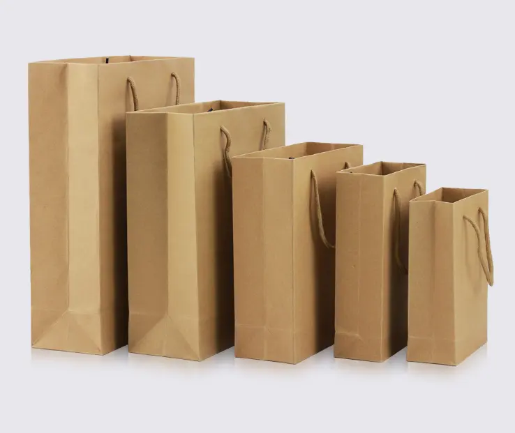 الشركات المصنعة ورق الكرافت المخصص حقيبة حمل حقيبة الوجبات الجاهزة سميكة الخبز الحليب أكواب شاي الوجبات الجاهزة حقيبة