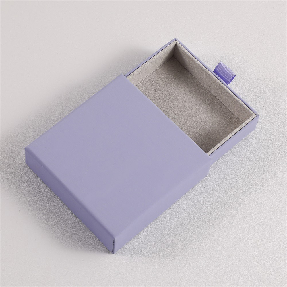 Light purple box with light gray lining