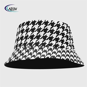 Летняя модная Двусторонняя шляпа с принтом «гусиные лапки» - Product Image 6
