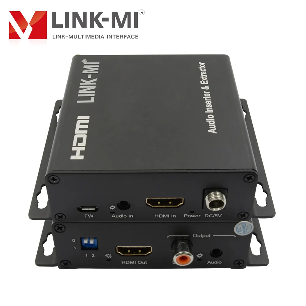 LINK-MI ses çıkarıcı ekleyici 4K60Hz destek ses gömülmesi, DIP anahtarı, analog stereo veya 802'den dijital ses ayıklamak