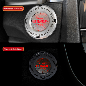 Rotación Spin Push One Click Llavero Protector de encendido del motor Anti-Scratch Car Start Stop Button Cover - Product Image 5
