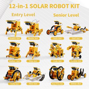 12-in-1 STEMソーラーロボットキットおもちゃギフトロボット建物教育科学STEMプロジェクトおもちゃキットギフト太陽を動力源とする - Product Image 5