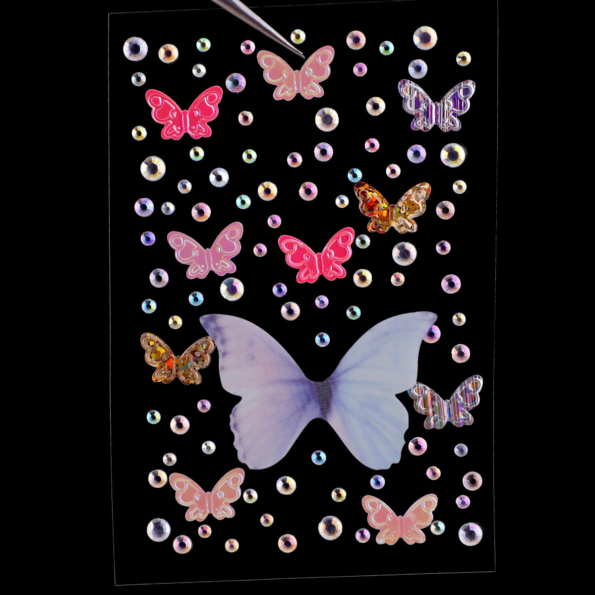 fabric blue butterfly colorful