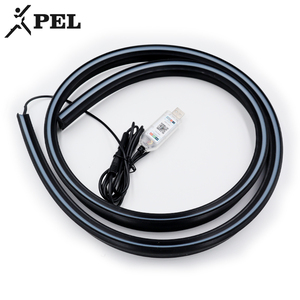 Pel แถบซิลิโคนควบคุมระยะไกล RGB 140ซม. 150ซม. ไฟส่องสว่างภายในรถ LED ไฟโดยรอบ - Product Image 1