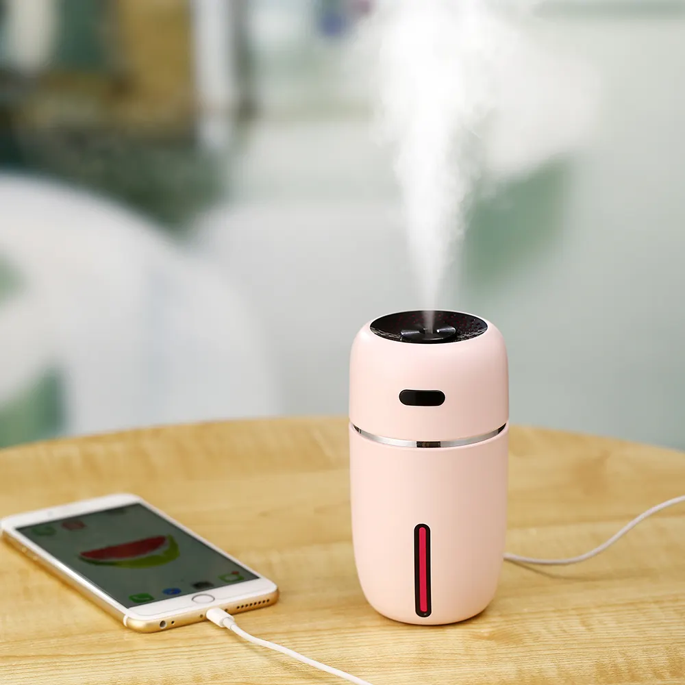 Mini umidificador de ar pessoal portátil, umidificador nano colorido usb com névoa fria