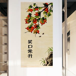 Sıcak toptan 60*120cm meyve desen sanat baskılı dekoratif bambu asılı resimler