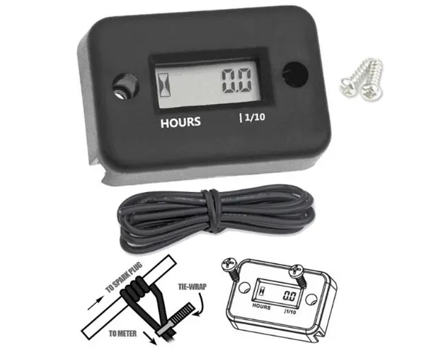 Misuratore di ore moto con Timer batteria Display digitale LCD RPM auto Jet Boat contatore contagiri calibro strumento motore