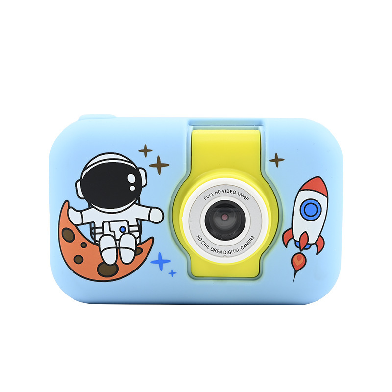 Appareil photo pour enfants bleu avec étui astronaute