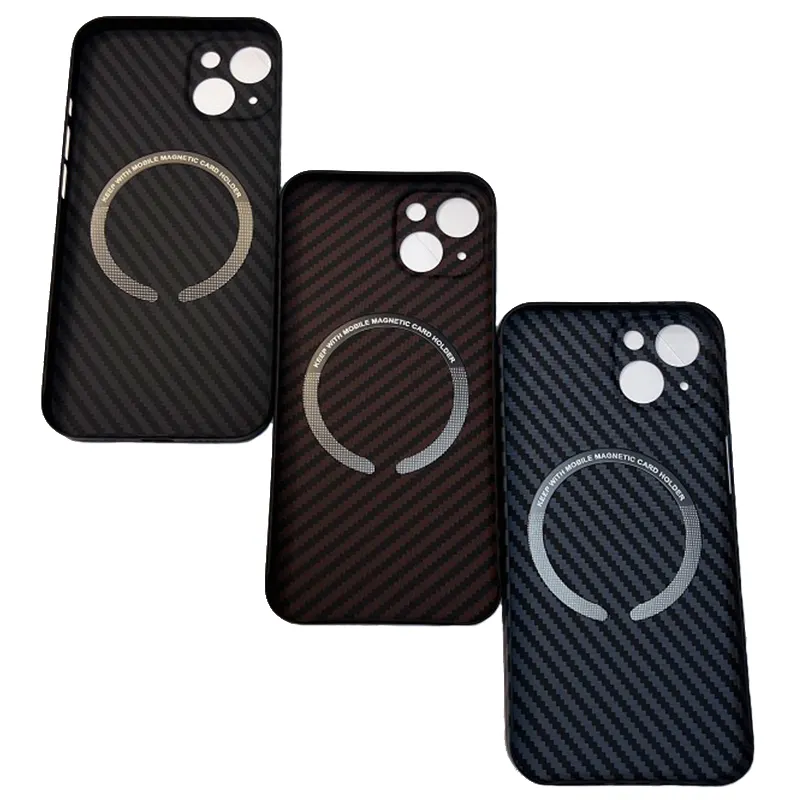 Ultra dünnes Carbonfaser-Muster PC Telefon Schutzhülle Anti-Fingerabdruck Slim Handyhülle für iPhone 11 12 13 14 Pro Max