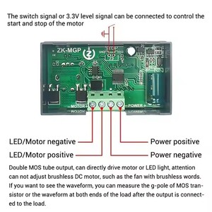 ZK-MGP регулятор скорости двигателя постоянного тока PWM 1 кГц-99 кГц Регулируемый регулятор частоты двигателя светодиодный регулятор затемнения DC 5-30 В 12 А двойной привод MOS - Product Image 6