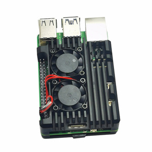 Vendita calda 5 doppio ventilatore e dissipatore di calore caso di alluminio per <span class=keywords><strong>Raspberry</strong></span> <span class=keywords><strong>Pi</strong></span> con l'alta qualità - Product Image 2
