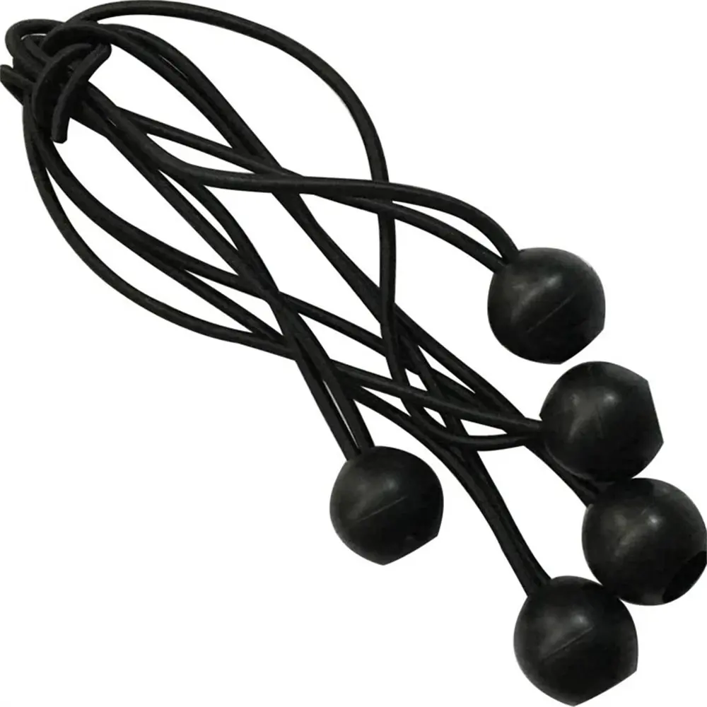 Cuerda elástica de látex de alta resistencia de 4mm, amarre con bolas de cuerda elástica para tela de sombra
