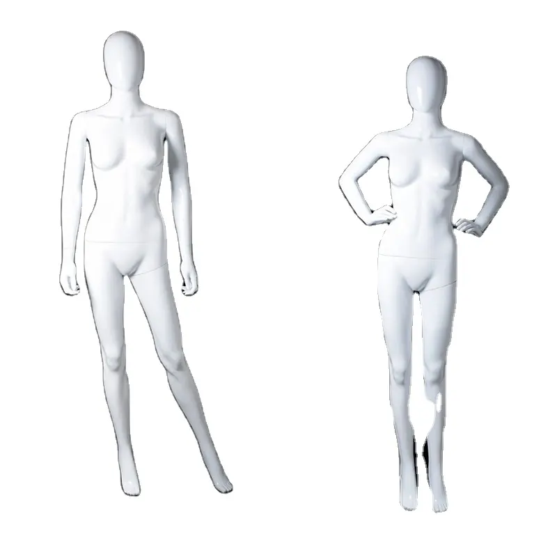 Holesale-Maniquí de pecho grande para mujer, maniquí de plástico de cuerpo completo, color blanco mate para exhibición de ropa y ventanas