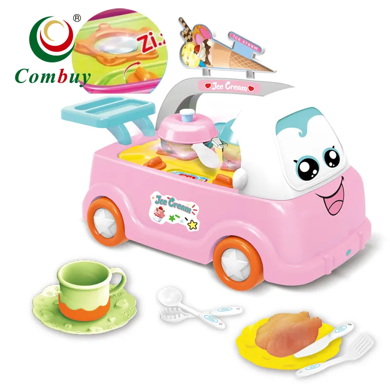 Fast food snack car colour change toys kids kitchen set