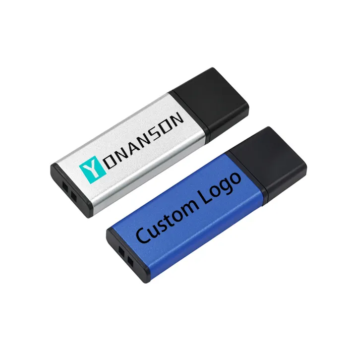 YONANSON-memoria USB de plástico con logotipo personalizado, nueva unidad Flash de plástico elegante para regalos de Promoción de Empresa