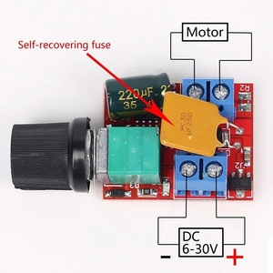 ミニDC-DCモーター5A PWM Max 90Wスピードコントローラモジュール3V 6V 12V 24V 35VDCスピードレギュレータ調整可能制御スイッチLEDディマー - Product Image 5