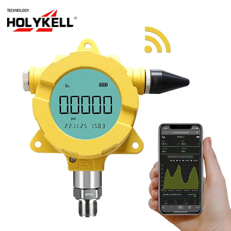 Holykell a prueba de explosión gprs 4g inalámbrico transmisor de sensor de presión