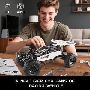409 adet çöl yarış yapı kiti uzaktan kumanda Off-Buggy araba yarışçı araba oyuncak yapı taşları RC araba çocuklar için yaş 8 + - Product Image 2