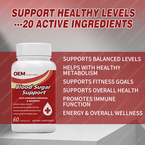 Bán buôn OEM nhãn hiệu riêng lượng đường trong máu hỗ trợ 60 viên nang 20 loại thảo mộc vitamin viên nang lượng đường trong máu hỗ trợ viên nang - Product Image 2