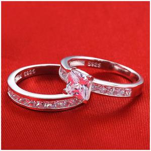 Moissanite Silver Ring Bague Pour Homme Stainless Steel Adjustable Cubic Zirconia Engagement 14K <strong>His</strong> <strong>and</strong> <strong>Hers</strong> Wedding Ring <strong>Set</strong>