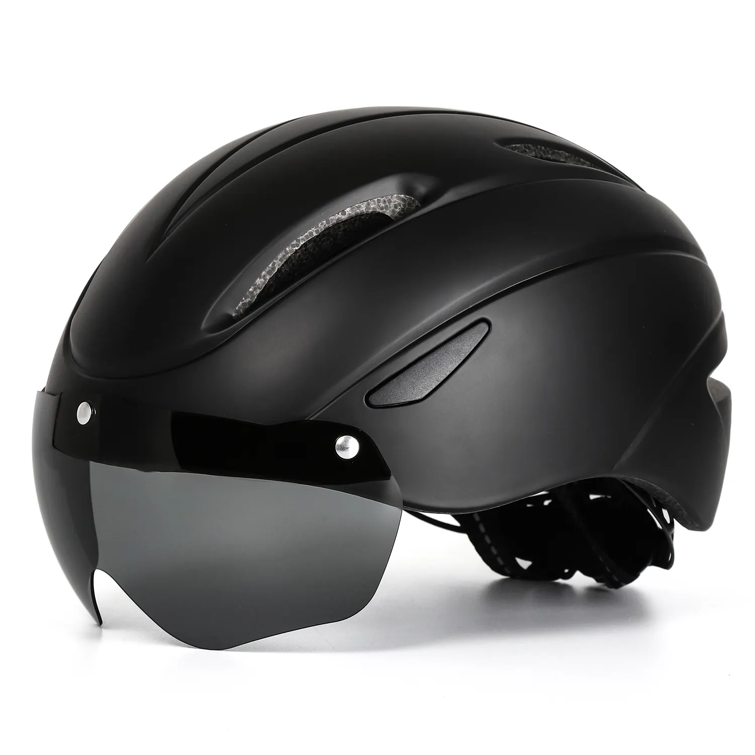 Casco protettivo uomo Dirt Bike caschi neri occhiali da sole moto ciclismo Skateboard arrampicata casco bici