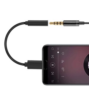 Usb C Type C Male Adapter Port to 3.5mm Female Aux Audio Earphone <strong>Cable</strong> Jack Black White 3.5mm Type-c Audio Adapter <strong>Cable</strong> - Product Image 6