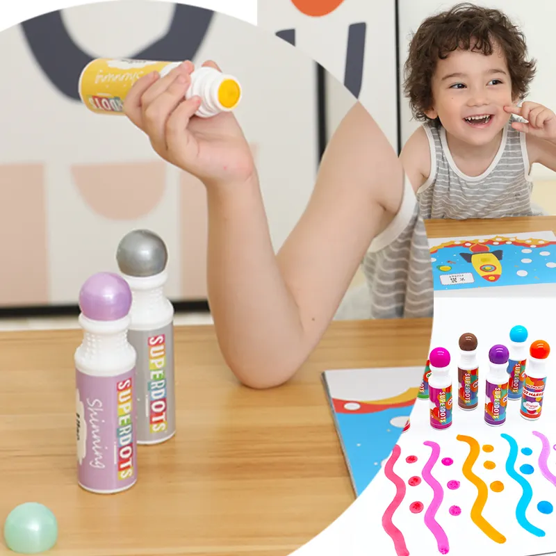 Marcadores de puntos lavables pintura a base de agua dibujo graffiti DAB marcadores juguetes para colorear marcadores de arte para niños