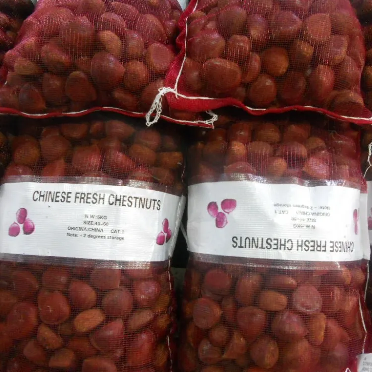 Nuovo raccolto castagne all'ingrosso snack cinesi sacchetto al dettaglio imballaggio noccioli di castagne prezzo economico della castagna